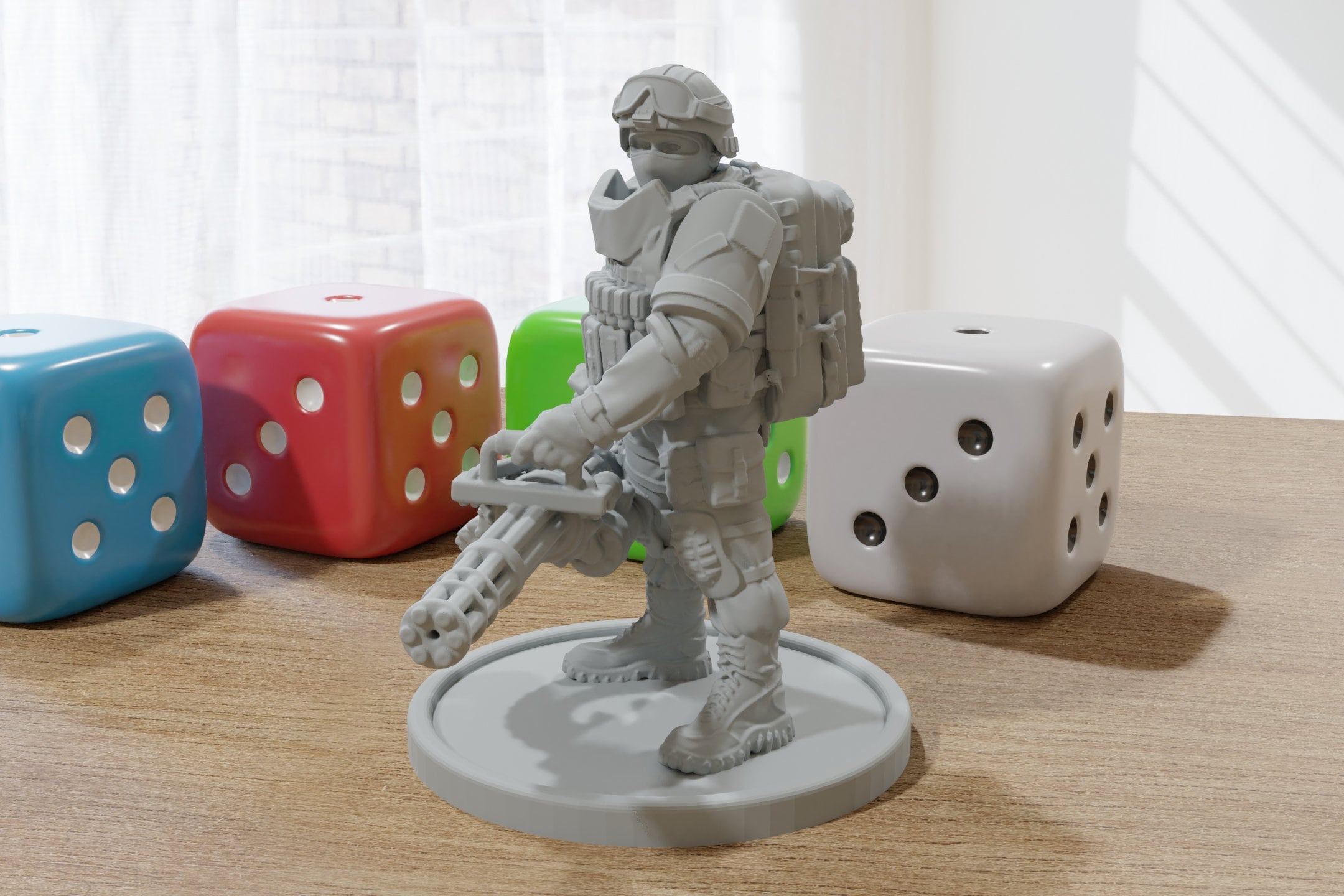Modern Wargaming Miniature for Tabletop RPG Javelin Soldier 28mm32mm