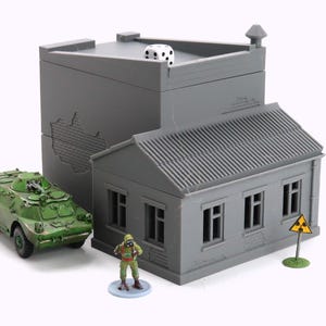 QG / Armement / Communications - Terrain de jeu de guerre miniature - Zona Alfa - Team Yankee - Impression 3D