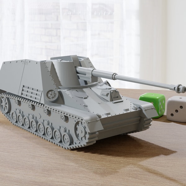 Nashorn - WW2 German Tank - 3D Resin Printed 28mm / 20mm / 15mm Miniature Tabletop Wargaming Vehicle