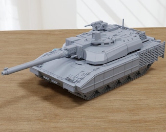 Leclerc AZUR - Guerra Moderna - Vehículo de combate en miniatura para juegos de guerra impreso en 3D