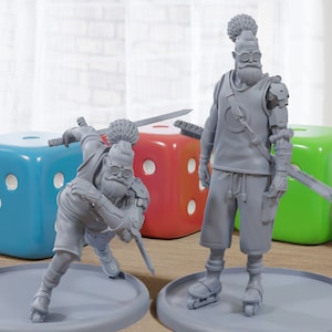 YugenJiiSan - 3D Gedruckte Mini&#39;s - Cyberpunk / Sci-Fi - Tabletop Miniature Wargaming - 28mm / 32mm Minifiguren