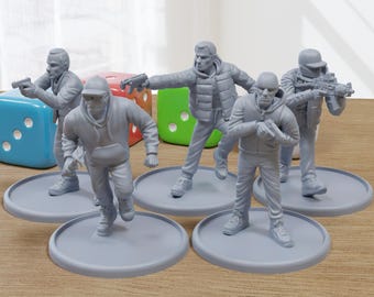 犯罪者と過激派パック2 - 現代の卓上ウォーゲーム用3Dプリントミニフィギュア（28mm/32mmスケール）