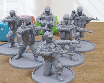 Modern Russian Riflesquad - Modern Wargaming Miniatures for Tabletop RPG - 28mm / 32mm Scale Minifigures
