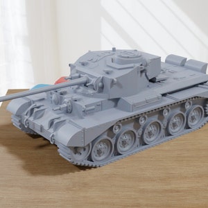 A34 Comet WW2 British Tank 3D Resin Printed 28mm / 20mm / 15mm Miniature Tabletop Wargaming Vehicle