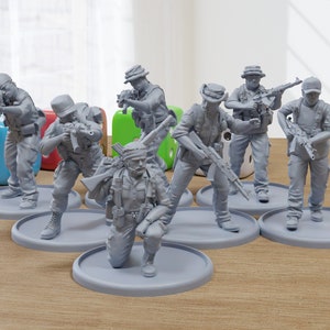 South American Rebels - Modern Wargaming Miniatures for Tabletop RPG - 28mm / 32mm Scale Minifigures
