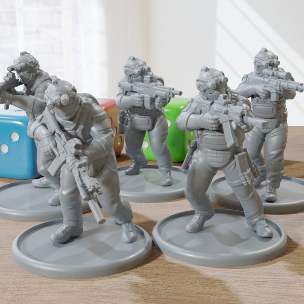 High Risk Operators - 3D Printed Minis - Modern Tabletop Wargaming Miniatures 28mm / 32mm Scale