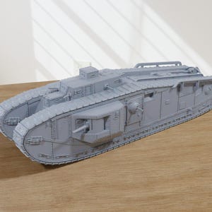 Mark VIII Liberty (USA+ British) Tank - 3D Printed Miniature Wargaming Combat Vehicle - 28mm / 20mm / 15mm Scale
