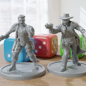 Stalker Gunslingers - Post Apocalyptic Miniature for Zona Alfa - Fallout Wasteland - Tabletop RPG - 20mm / 28mm / 32mm Scale Minifigures