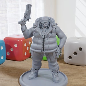 Cyber Gang Boss - 3D Gedruckte Proxy Minifiguren für Sci-fi / Cyberpunk Miniature Tabletop Spiele