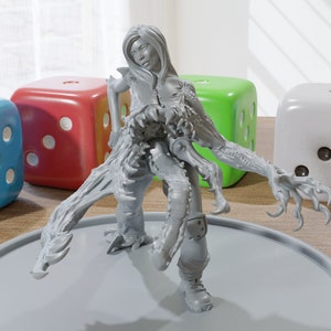 Mutated Stalker Girl - Post-Apocalyptical Miniatures for Zona Alfa - Fallout Wasteland - Tabletop RPG - 20mm / 28mm / 32mm Scale Minifigure