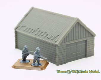 田舎の納屋 - テーブルトップウォーゲーム用第二次世界大戦地形 | 15mm 20mm 28mm HO ミニチュア 3Dプリントモデル | ボルトアクション