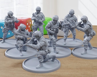 Peoples Liberation Army - 3D Printed Miniature Wargames Minifigures - Tabletop Modern Warfare - 28mm / 32mm Scale