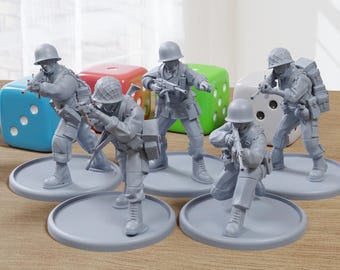 South African Infantry in Action - Miniature Tabletop Wargaming - 3D Printed 28mm / 32mm Minifigures