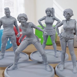 Horror Movie Victims - 3D Printed Minifigures for Post Apocalyptic Miniature Tabletop Games like Zona Alfa - Project Z