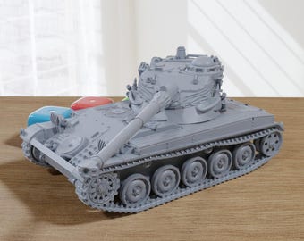 AMX-13/75 French Light Tank – 75mm Gun – Cold War Military Vehicle - 3D Printed Miniature Wargaming Vehicle