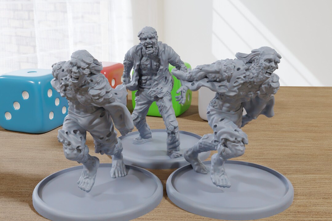 Figurine 3D Imprimée Zombie Hunters Gang - Pour Jeux De Rôle Post-apocalyptique