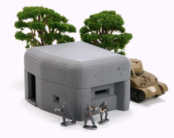 WW2 Type 22 / Type 24 Pillbox Bunker – Wargaming Terrain | French Fortification | WWII Tabletop Scenery