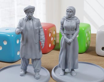 Middle East Civilians Miniature Set – 3D Printed Wargaming Figures (28/32mm Scale)
