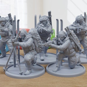 Artic Navy Seals - Modern Wargaming Miniatures for Tabletop RPG - 28mm / 32mm Scale Minifigures