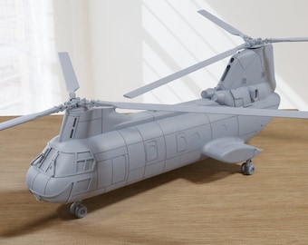 CH-46E Sea Knight: 3D Printed Miniature Helicopter - Wargaming (28mm/20mm/15mm)