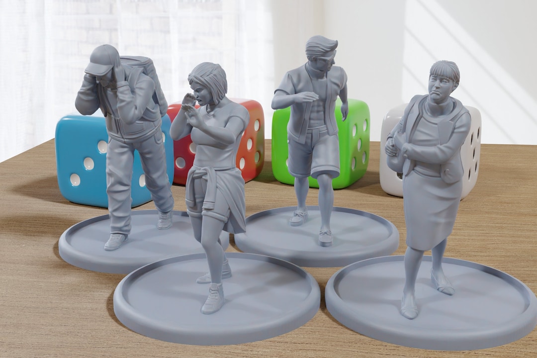 Panic Civilians Modern Wargaming Miniatures for Tabletop RPG 28mm