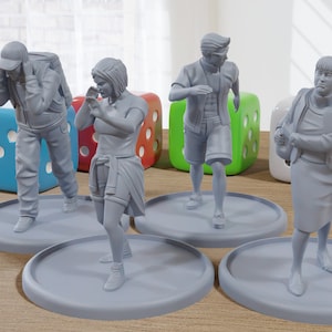 Panic Civilians - Modern Wargaming Miniatures for Tabletop RPG - 28mm / 32mm Scale Minifigures