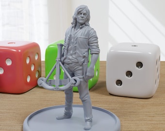 Daryl - 3D Printed Minifigure for Zombie Post Apocalyptic Miniature Tabletop Games TTRPG