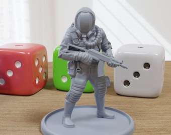 Zone Combat Researcher - 3D Printed Minifigure - Post Apocalyptic Miniature for Tabletop Games Zona Alfa