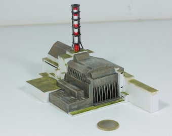 Chernobyl Disaster Nuclear Reactor Display Miniature Statue, 3D Print Souvenir Model