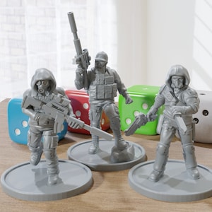 Wasteland Survivors Trio - Post Apocalyptic Miniature for Zona Alfa - Fallout Wasteland - Tabletop 20mm / 28mm / 32mm Scale Minifigures