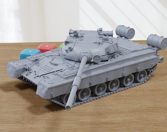 T-80 Soviet Main Battle Tank - 3D Printed Miniature Tabletop Wargaming Combat Vehicle 28mm / 15mm  Scale