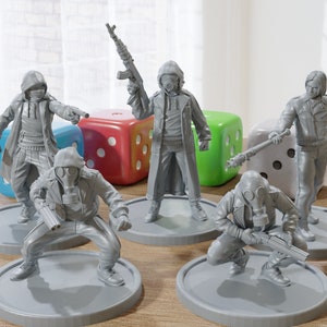 Bandit Male Stalkers - Post Apocalyptic Miniature for Zona Alfa - Fallout Wasteland - Tabletop 20mm / 28mm / 32mm Scale Minifigures