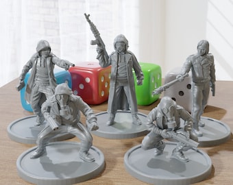 Bandit Male Stalkers - Post Apocalyptic Miniature for Zona Alfa - Fallout Wasteland - Tabletop 20mm / 28mm / 32mm Scale Minifigures