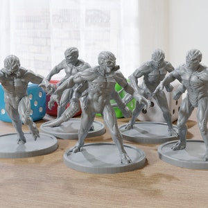 Lab X16 Mutant Grunts - Post Apocalyptic Miniature for Zona Alfa - Fallout Wasteland - Tabletop RPG - 20mm / 28mm / 32mm Scale Minifigures