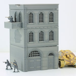 Arabisches Urbanes Gebäude - Eckhaus - Tabletop Wargaming Terrain - Miniatur Gaming - 3D Gedruckt