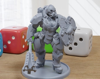 Breachers Brute: minifiguras de proxy impresas en 3D para juegos de mesa en miniatura de ciencia ficción como Stargrave y Five Parsecs desde casa