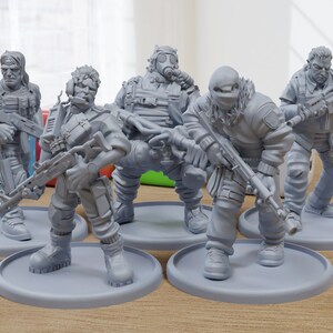 Street Militia - 3D Printed Minifigures for Zombie Post Apocalyptic Miniature Tabletop Games TTRPG