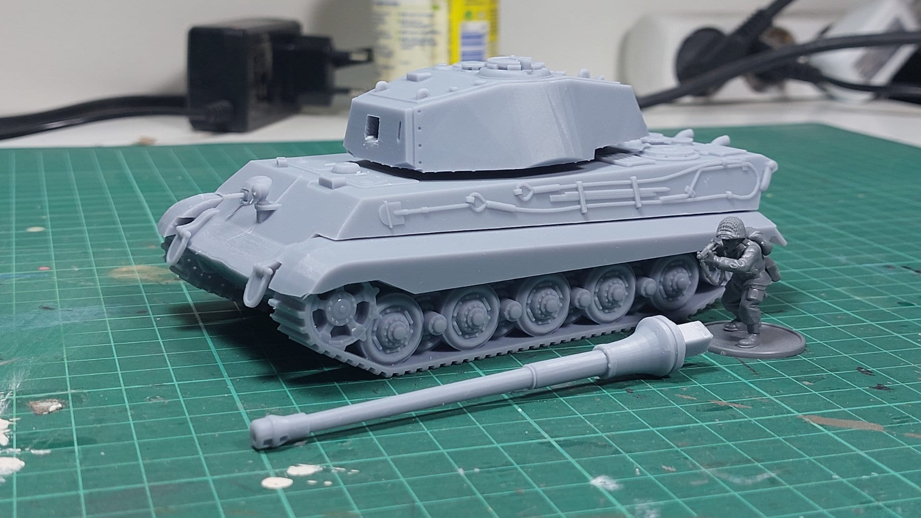 Modello Carro Armato Tiger II Ausf. B - Digital Taxidermy - Stampa 3D Per Giochi Da Tavolo WW2