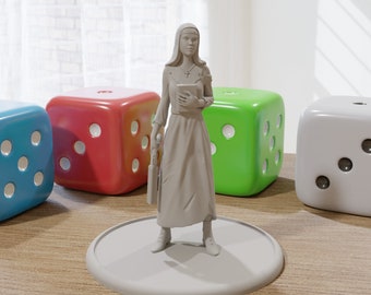 Mad Nun - 28mm / 32mm - Post Apocalyptic Minifigure - Ideal Proxy Miniature for Zona Alfa - Fallout Wasteland - Tabletop RPG Games