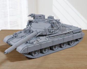 AMX-30B2 Gulf War French Main Battle Tank – Operation Daguet – Desert Storm 1991 - 3D Printed Miniature Wargaming Vehicle