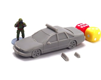 Chevi American Car - 3D Printed Vehicle for Miniature Tabletop Wargames TTRPG