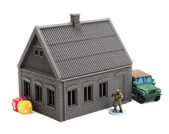 Ukrainian Suburban House USH_03 - 3D Printed Miniature Wargaming Terrains - Ideal for Zona Alfa and Modern Combat
