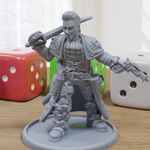 Gabriel Bounty Hunter: 3D-geprinte proxy-minifiguren voor sci-fi miniatuurtafelspellen zoals Stargrave en Five Parsecs from Home