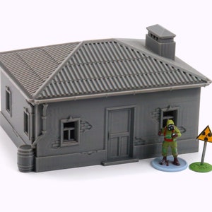 Ukrainian Small Rural House - ZONA ALFA / KONTRABAND 3D Printed Tabletop Miniature Wargaming Terrain