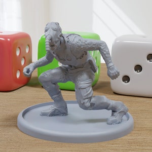 Zone Mutant Snorkel - 3D Printed Minifigure - Post Apocalyptic Miniature for Zona Alfa - Fallout Wasteland