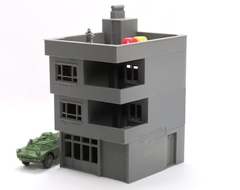 Edificio urbano moderno de Oriente Medio MET_02: terreno para juegos de guerra en miniatura impreso en 3D en varias escalas