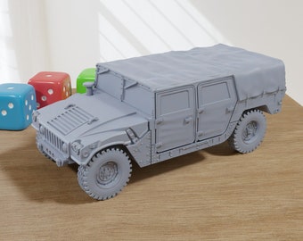 HMMWV M998 Troop Carrier: 3D Resin Miniature - Tabletop Wargaming
