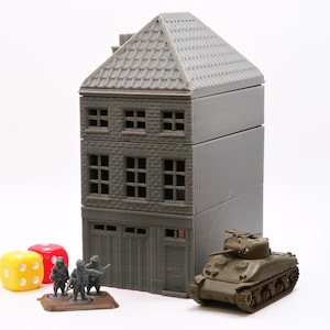 Arnhem The Netherlands Historical Building DS T1 - 3D Printed Tabletop Wargaming Terrain for Miniature Games like Bolt Action, Flames of War