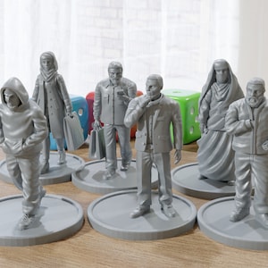 Middle East and North Africa Civilians Pack - Six - Modern Wargaming Miniatures for Tabletop RPG - 28mm / 32mm Scale Minifigures