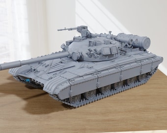 T-64B Main Battle Tank - 3D Resin Printed 28mm / 20mm / 15mm Miniature Tabletop Wargaming Vehicle